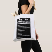 Tien Geboden Bijbelvers Christelijk Religieus Tote Bag (Dichtbij)