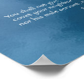 Tien Geboden Blauw Poster (Hoek)
