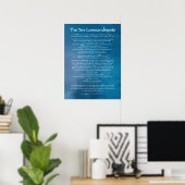 Tien Geboden Blauw Poster (Thuiskantoor)