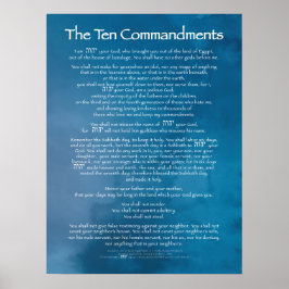 Tien Geboden Blauw Poster