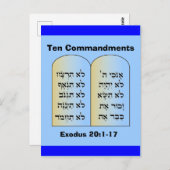 Tien geboden briefkaart (Voorkant / Achterkant)