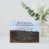 Tien geboden briefkaart (Staand voorkant)