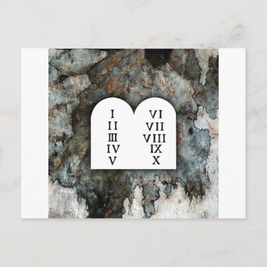 Tien geboden briefkaart (Voorkant)