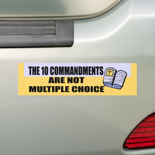 Tien Geboden Bumpersticker (Op auto)