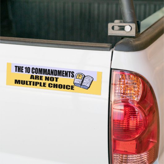 Tien Geboden Bumpersticker (Op Truck)