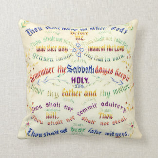 Tien Geboden Calligrafie 1889 Kussen