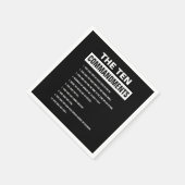 Tien Geboden Christelijk Bijbelvers Servet (Hoek)