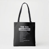 Tien Geboden Christelijk Bijbelvers Tote Bag (Voorkant)