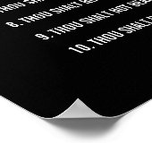 Tien Geboden Christelijke Bijbelvers Religieus Poster (Hoek)