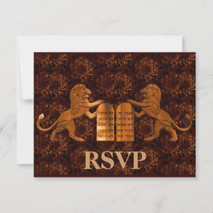 Tien geboden en Lions Bar/Bat Mitxvah RSVP Kaartje