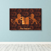 Tien Geboden en Lions Canvas Afdruk (Insitu (Houten vloer))
