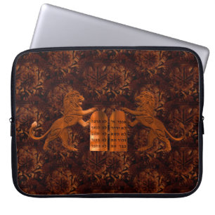 Tien Geboden en Lions Laptop Sleeve