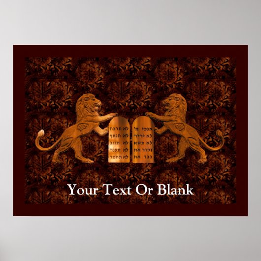 Tien Geboden en Lions Poster (Voorkant)