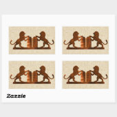 Tien Geboden en Lions Rechthoekige Sticker (Vel)