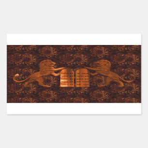 Tien Geboden en Lions Rechthoekige Sticker