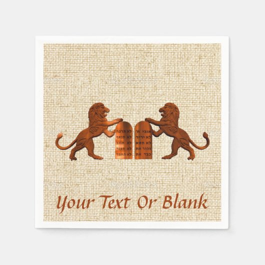 Tien Geboden en Lions Servetten (Voorkant)