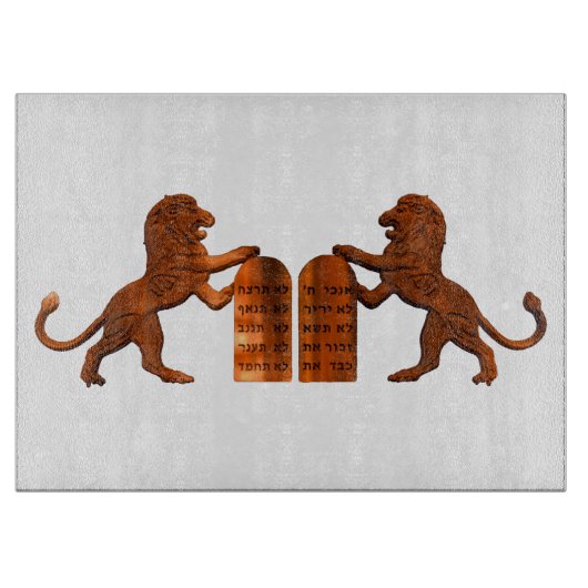 Tien Geboden en Lions Snijplank (Voorkant)