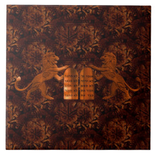 Tien Geboden en Lions Tegeltje