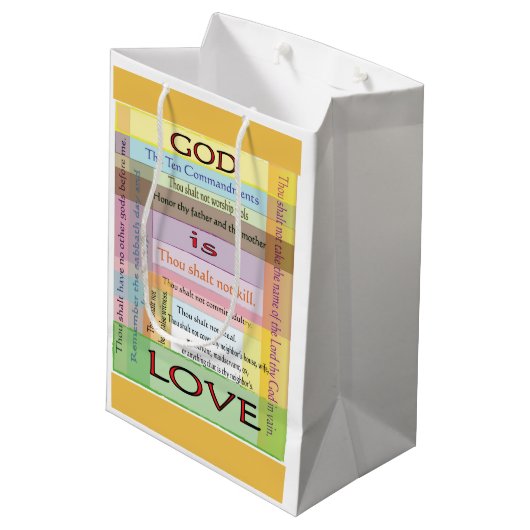 Tien Geboden Gift Bags Medium Cadeauzakje (Achterkant Gekanteld)