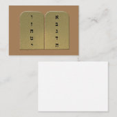 Tien geboden Hebreeuws Notitiekaartje (Voorkant / Achterkant)