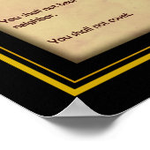 Tien geboden in Hebreeuws en English Canvas Art Poster (Hoek)