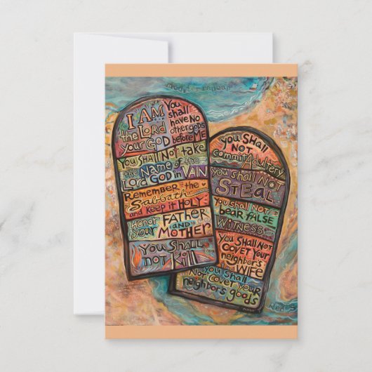 Tien Geboden Kaart (Voorkant)