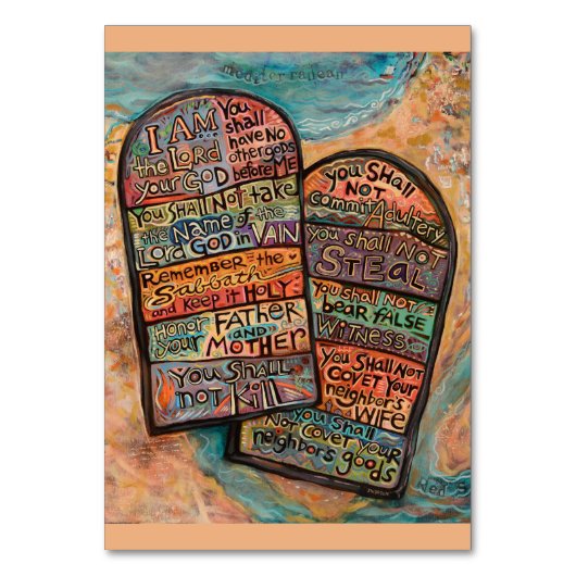 Tien Geboden Kaart (Voorkant)