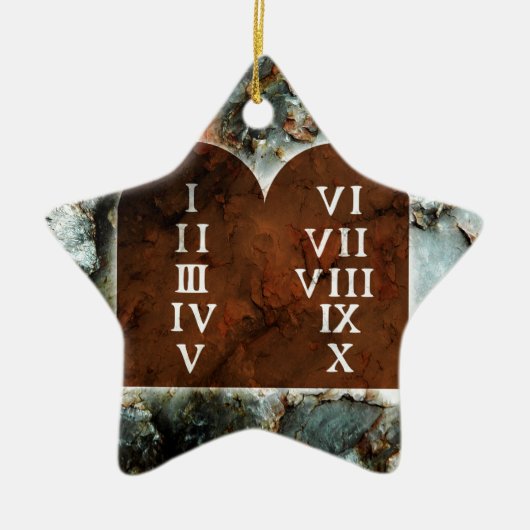 Tien geboden keramisch ornament (Voorkant)