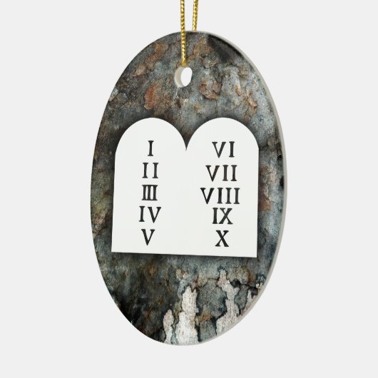 Tien geboden keramisch ornament (Links)