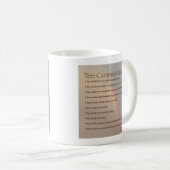 Tien geboden koffiemok (Voorkant rechts)