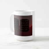 Tien geboden koffiemok (Voorkant links)