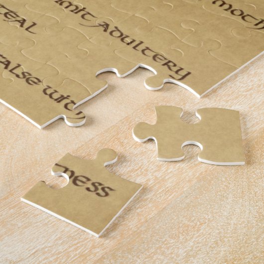 tien geboden legpuzzel (Zijkant)