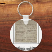 Tien Geboden met Citaat Sleutelhanger (Voorkant)