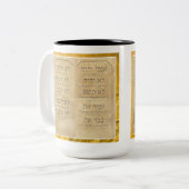 Tien Geboden Mok met Gold Leaf Border (Voorkant links)