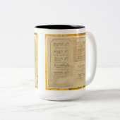 Tien Geboden Mok met Gold Leaf Border (Voorkant rechts)