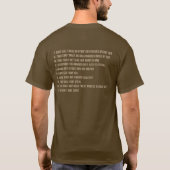 Tien geboden om dochters te daten t-shirt (Achterkant)