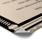 Tien geboden op parchment Art Deco Arch Scroll Poster (Hoek)