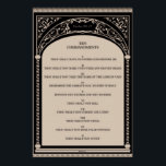 Tien geboden op parchment Art Deco Arch Scroll Poster<br><div class="desc">Tien geboden op parchment Art Deco Arch Scroll</div>