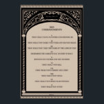 Tien geboden op parchment Art Deco Arch Scroll Poster<br><div class="desc">Tien geboden op parchment Art Deco Arch Scroll</div>