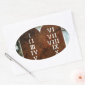 Tien geboden ovale sticker (Envelop)