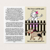 Tien geboden parabel kaart (Buitenkant ongevouwen)