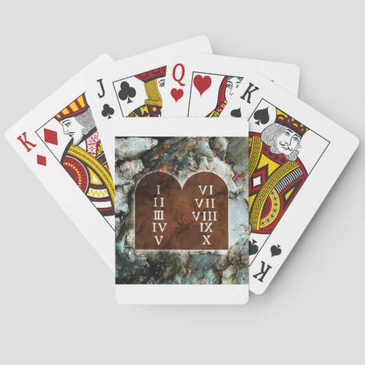 Tien geboden pokerkaarten (Achterkant)