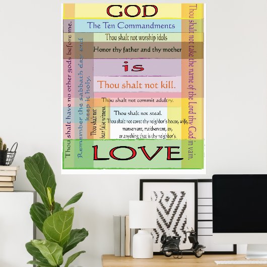 Tien geboden poster (Thuiskantoor)