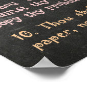 Tien geboden poster (Hoek)