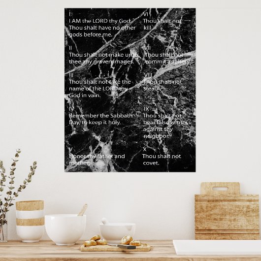 Tien geboden poster (Keuken)