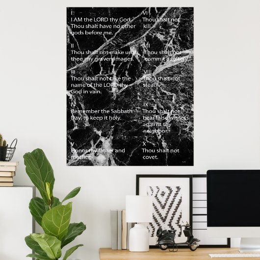 Tien geboden poster (Thuiskantoor)