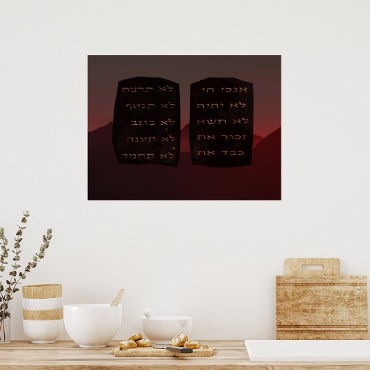Tien geboden poster (Keuken)