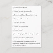 Tien Geboden - Prayer Card (flat) Visitekaartje (Achterkant)