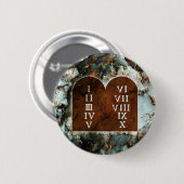 Tien geboden ronde button 5,7 cm (Voorkant /achterkant)