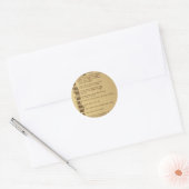 tien geboden ronde sticker (Envelop)